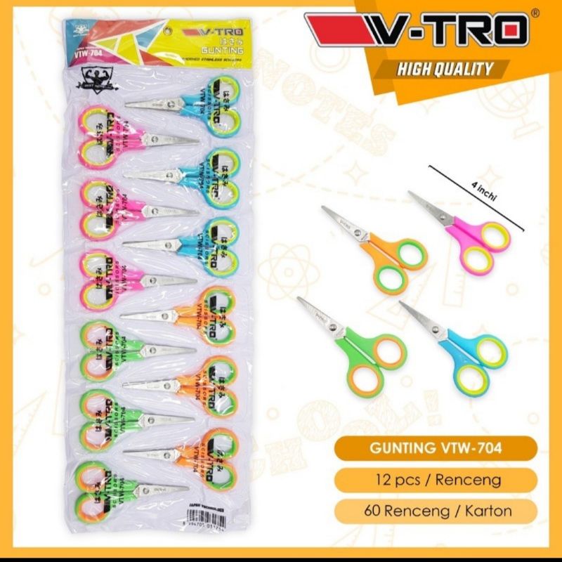 

Gunting V-Tro 704 Warna / Gunting Renceng Kecil Warna