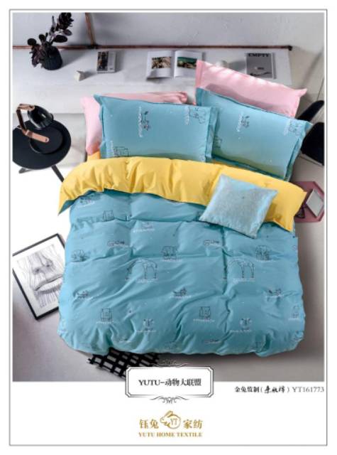 1SARUNG BANTAL+1SARUNG GULING KATUN JEPANG. PILLOW &amp; BOLSTER CASE FULL COTTON