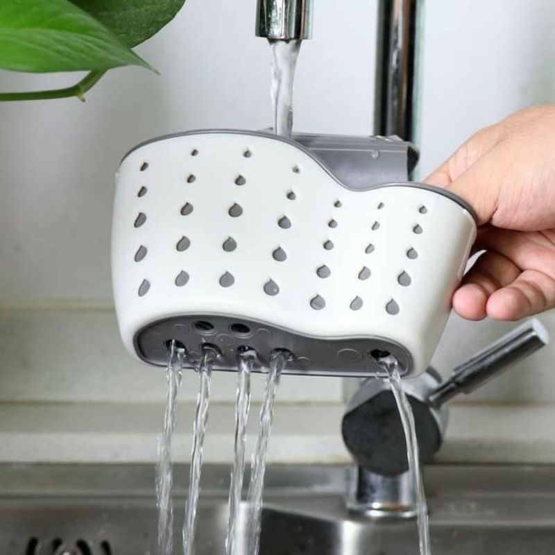 RAK Sabun Wastafel Tempat Spons Sabun Cuci Piring Gantung Wastafel Adjustable Perlengkapan Mandi Dan Dapur Serbaguna