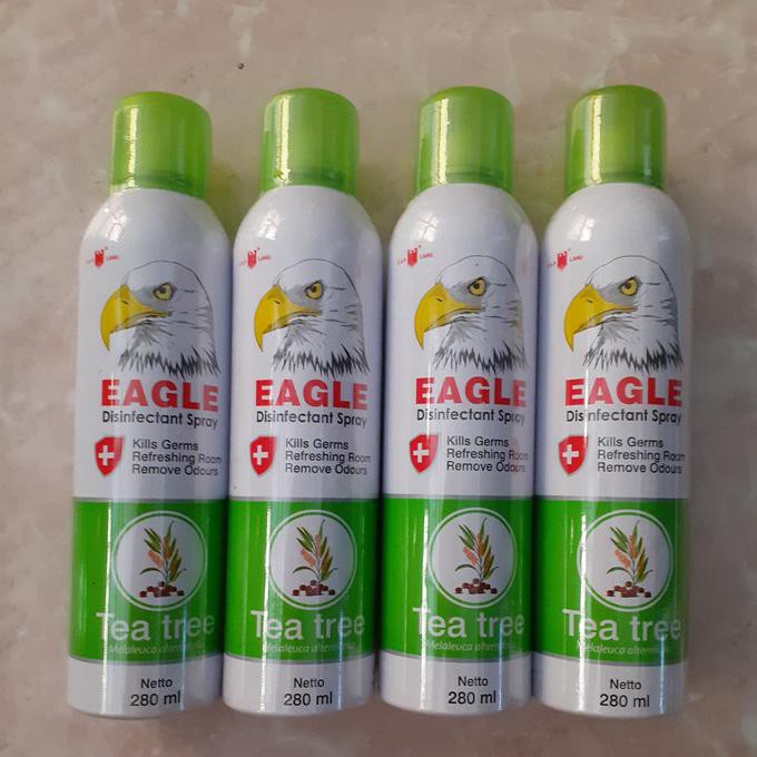 terlaris01 CAP LANG EAGLE EUCALYPTUS DISINFECTANT SPRAY TEA TREE OIL 280 ML