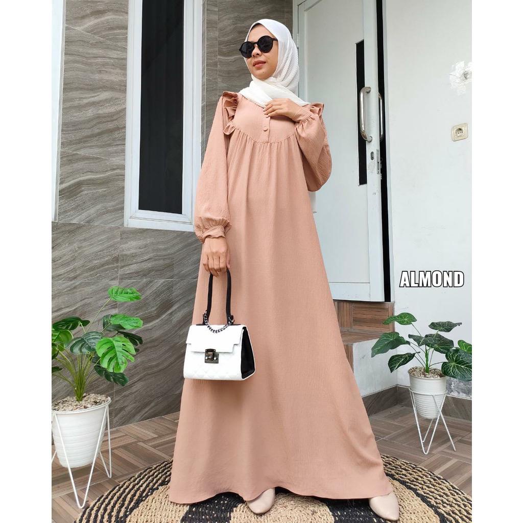 (AMD) GAMIS SHOFARIA REMPEL DAILY BUSUI WANITA DRESS CRINCLE AIRFLOW