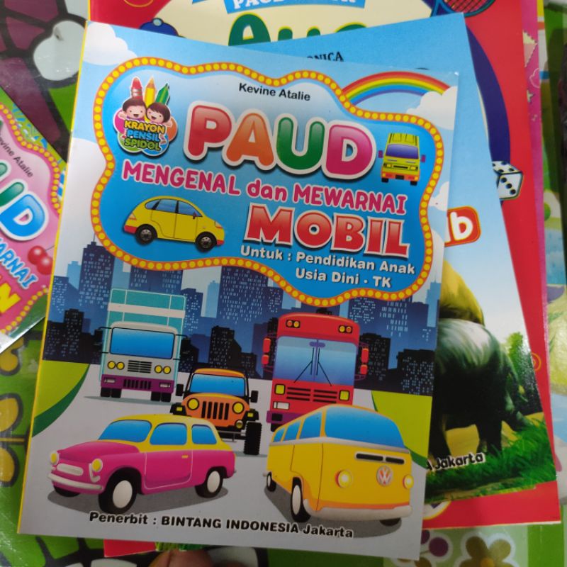 Buku Edukatif Mengenal dan Mewarnai-mobil