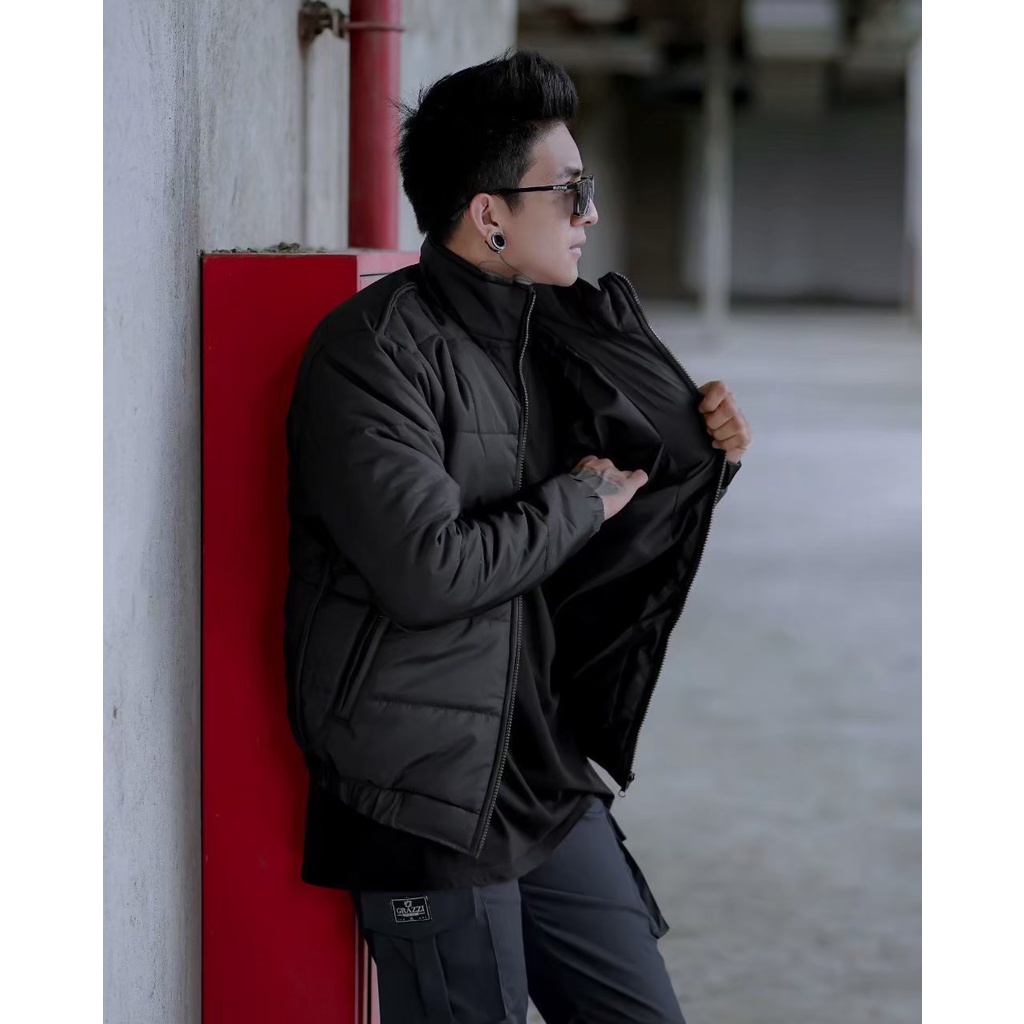 Jaket Harrington Original BGSR - Down Jaket Puffer Original BGSR - Hitam