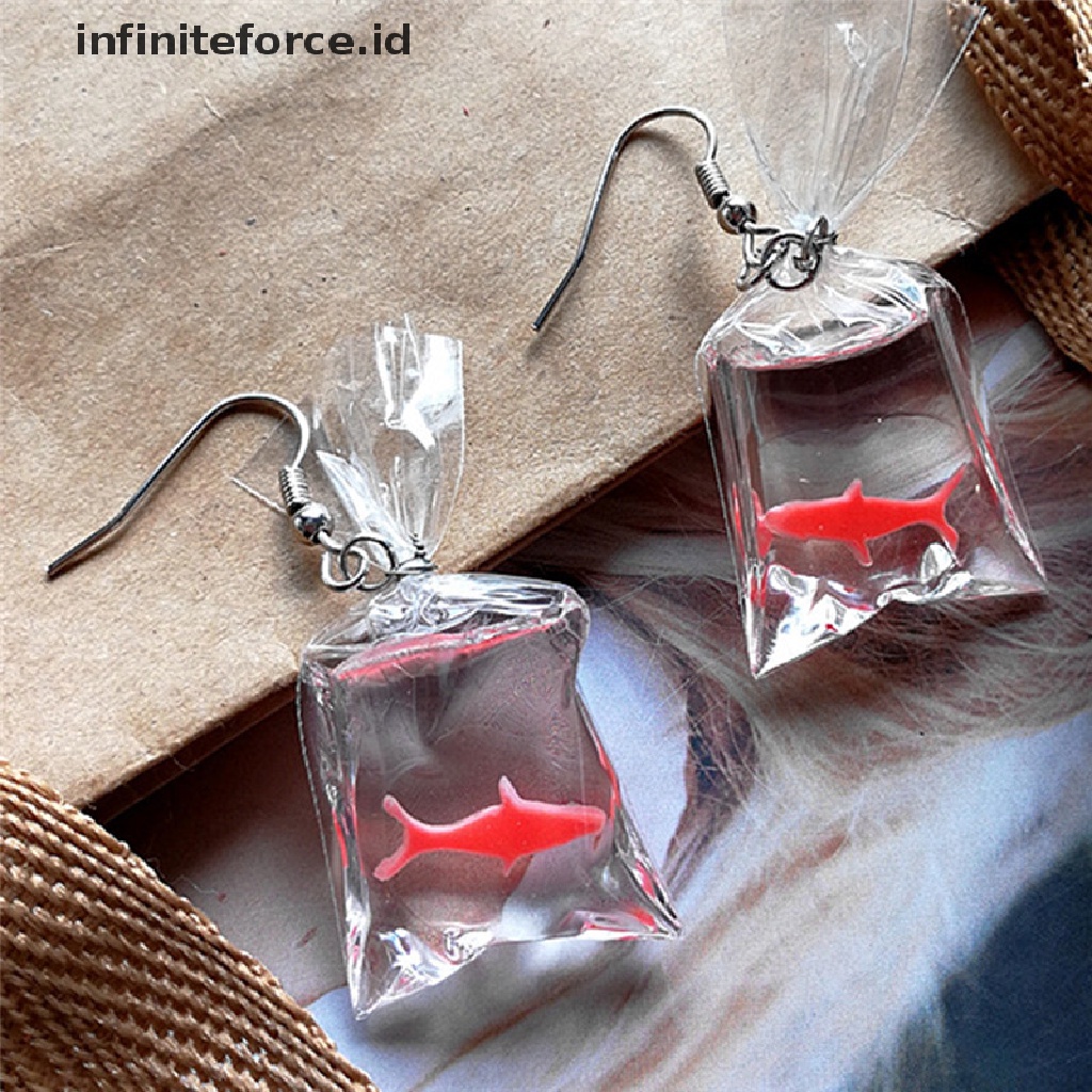 Anting Kait Handmade Bentuk Kantong Air Untuk Wanita