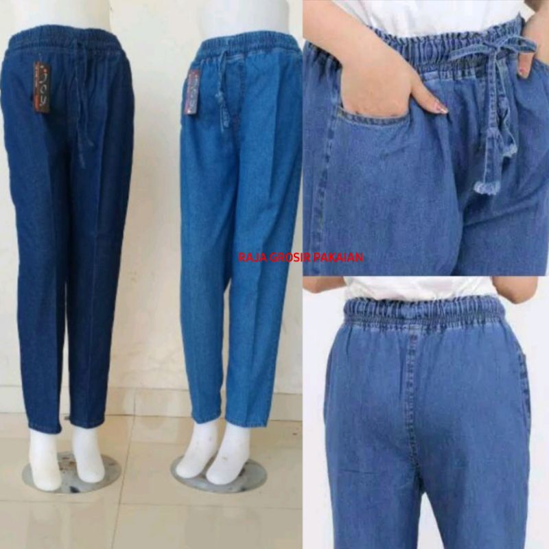 Celana Luna Soft Jeans Premium BB 60Kg-80Kg / Ukuran Standar Dan Jumbo