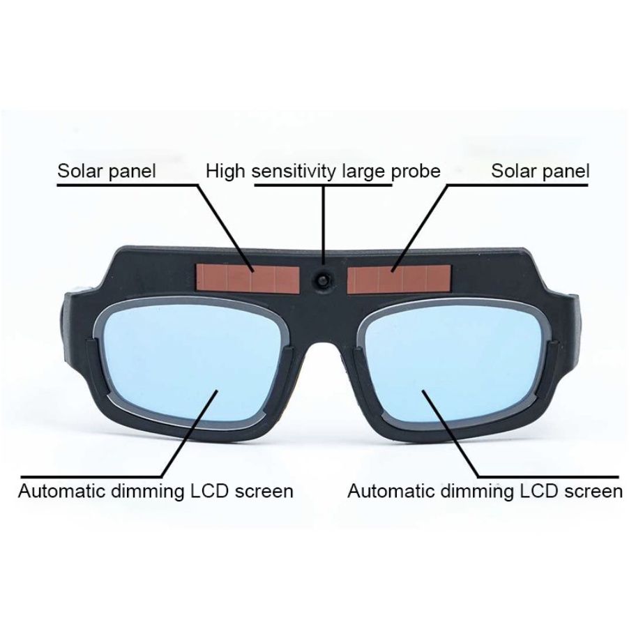 EZPZ Kacamata Las Otomatis Kacamata Welding Glasses Auto Darkness Kacamata Tukang Las Anti Silau Solar Kacamata Las untuk Proteksi Mata Safety Goggles