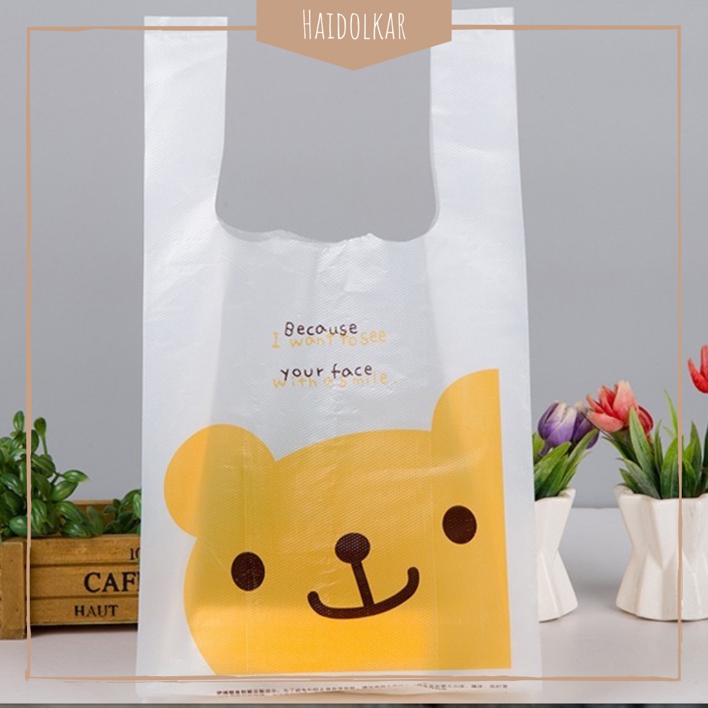 

Kantong plastik bear M kantong cookies kantong kue kantong hadiah cute kantong souvenir