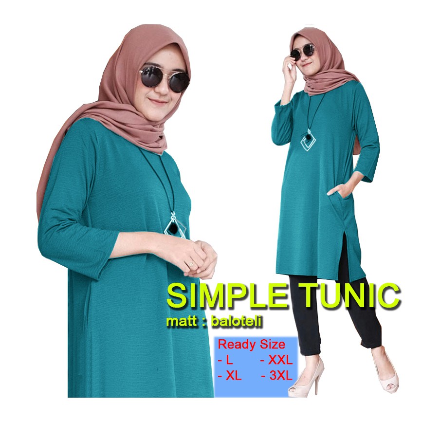 Simple Tunik - Central Grosir Fashion (CGF) - Ukuran L-3XL - Matt Baloteli