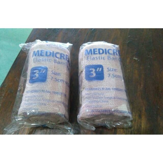 Perban Medicrepe 3 inch elastic semacam tensocrepe versi ekonomisMerk onemed utk Kesleo Patah Tulang