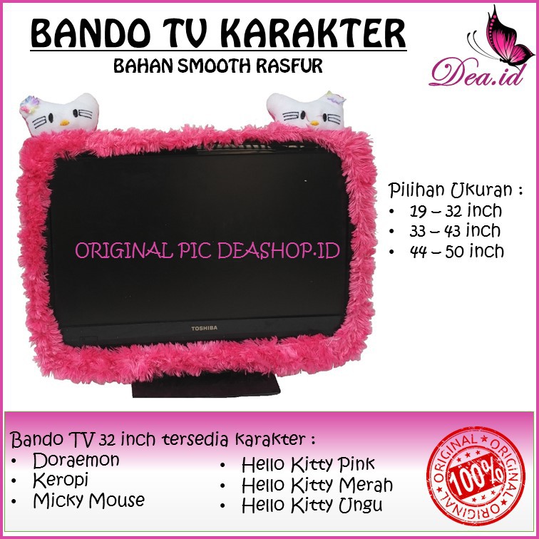 [DEASHOP] [HOME LIVING DECORATION] BANDO TV-HIASAN TV-COVER TV-PERNAK PERNIK UKURAN 19 - 56 INCH