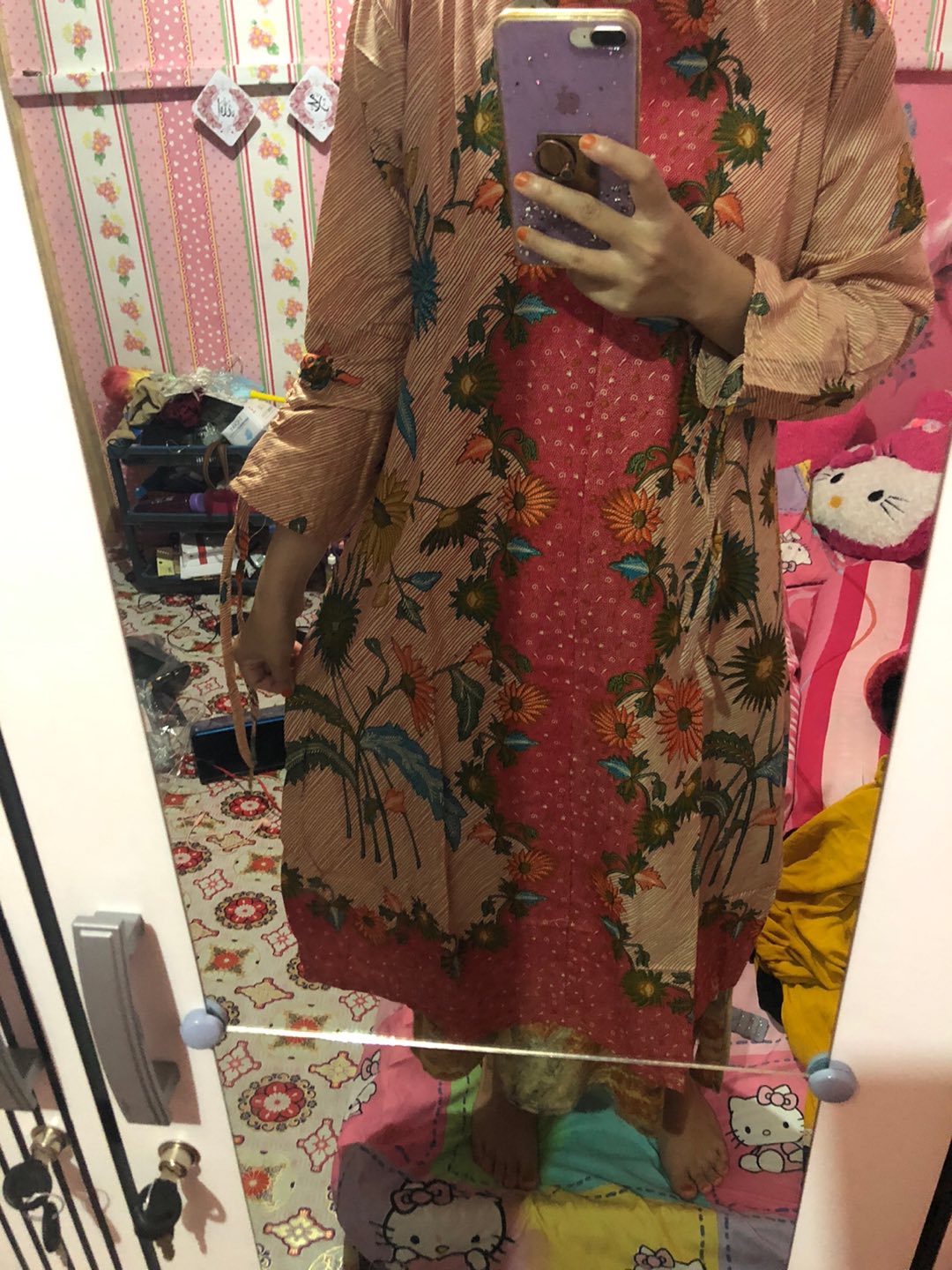 Tunik Batik Wanita Lengan Serut M L Xl