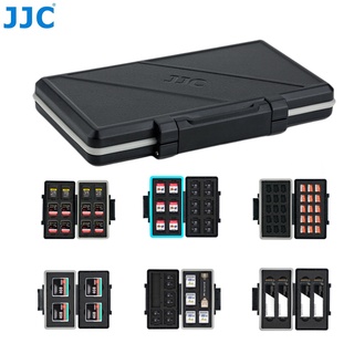 JJC Tempat Kartu Memori 36/24/6/4 Slot Kotak Penyimpanan Pelindung untuk SD, MSD, Micro SD, Nintendo Switch Card, CF express Tipe-A B, SSD, Kartu XQD & CF, Aksesoris Fotografi