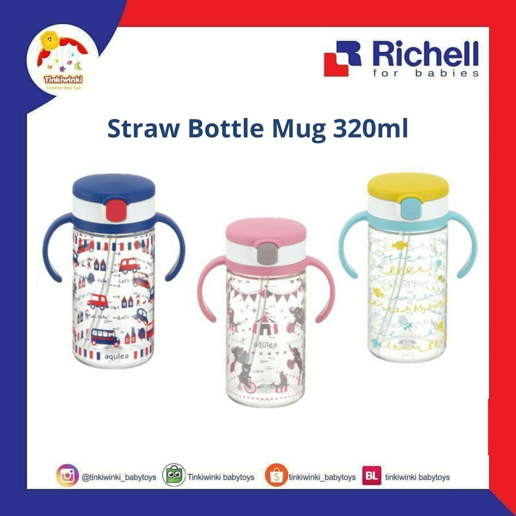 Richell Straw Bottle Mug 320ml