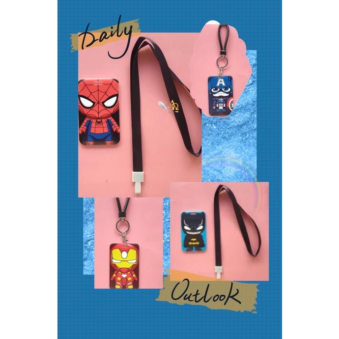 

Office & Stationery | Document Organizer | Tempat Kartu Unik / Card Holder Model Tali Motif Superhero Keren | Best Seller