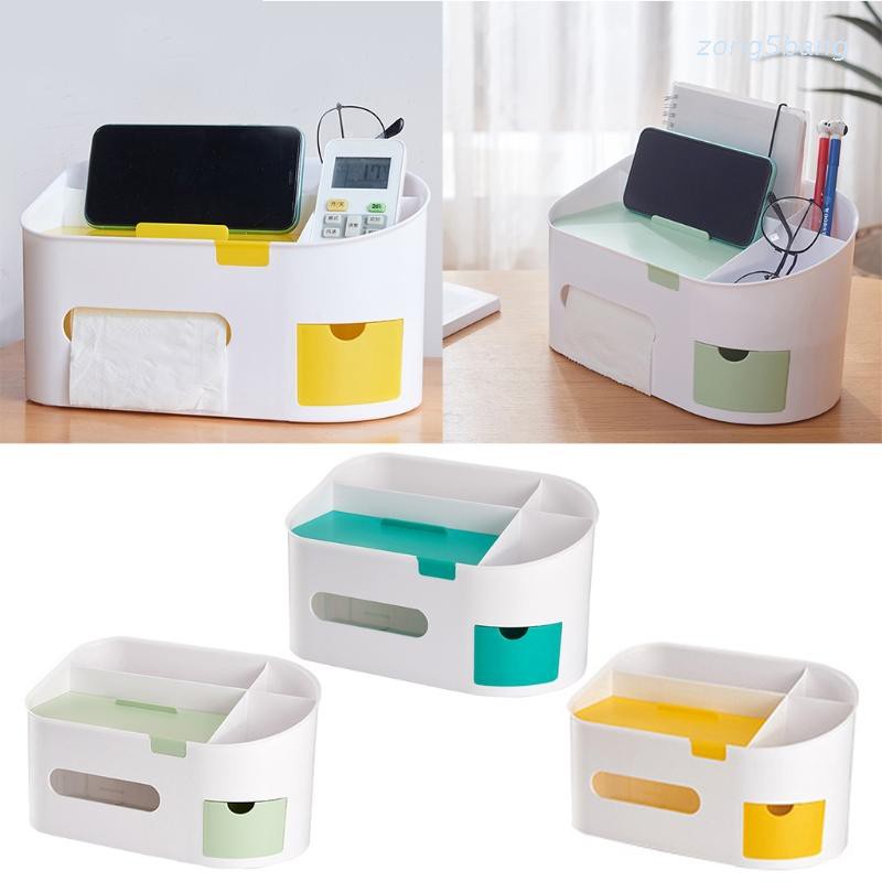 Zong Waterproof Roll Toilet Paper Holder Tissue Box Multifunctional Desktop Organizer Phone Stand Remote Control Storage Shopee Indonesia