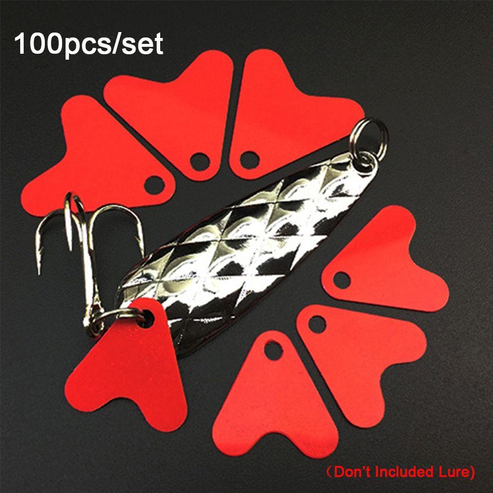 Top 100 Pcs/lot Plastik Fishtail Tahan Lama Memancing Umpan Aksesoris Luar Spinner Payet