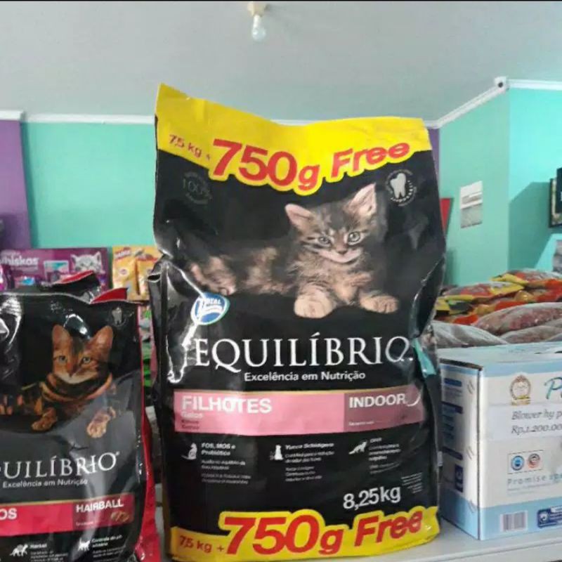 Cat Food Equilibrio kitten 7,5 kg filhotes indoor GOJEK makanan Kucing Equilibrio