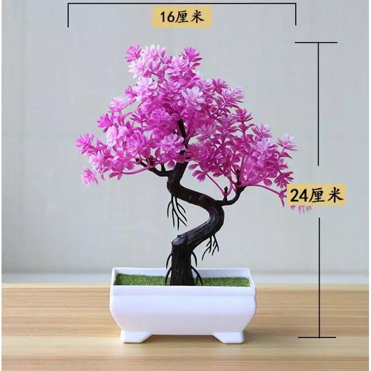 [LOKAL] DOMMO - D6018 Ornamen Tanaman Pohon Bonsai Artificial Flower Decoration Pot Bunga