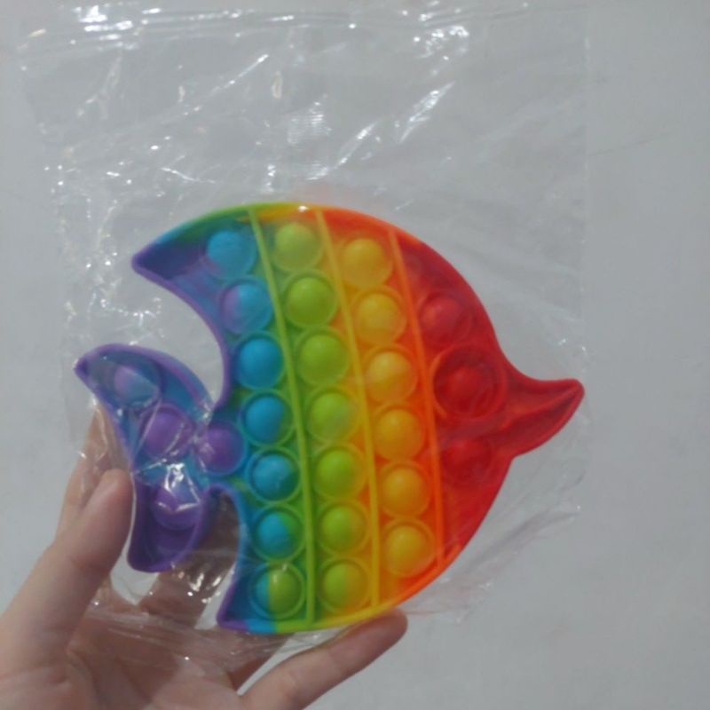 《READY STOCK 50+ JENIS》 Mainan Anak Pop it Fidget Unicorn Rainbow Versi 1-Fish