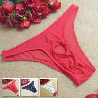  Celana  Dalam  Thong Bulge Pouch Hollow Breathable Warna 