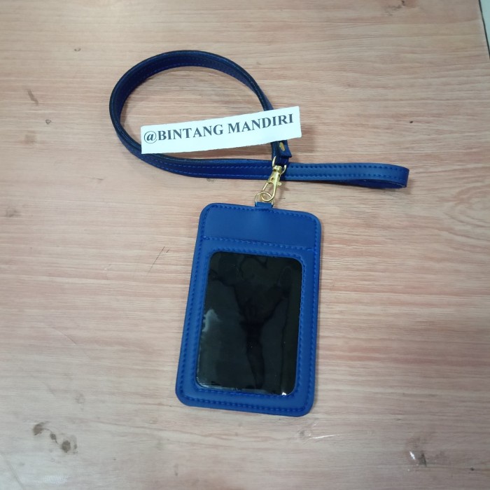 

Sale!!! Name Tag Id Card Tempat Kartu Id Card Tali Biru 4 Slot Card Kulit Terbatas