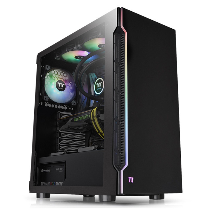 Thermaltake Casing H200 TG RGB ATX Mid Tower Chassis -Black