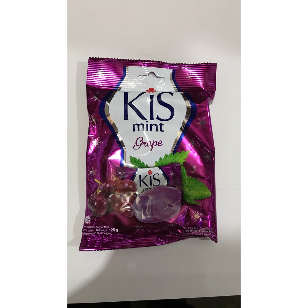 

PROMO PERMEN KIS MINT GRAPE 1 BUNGKUS / 125 GRAM / KISS UNGU ANGGUR TERMURAH