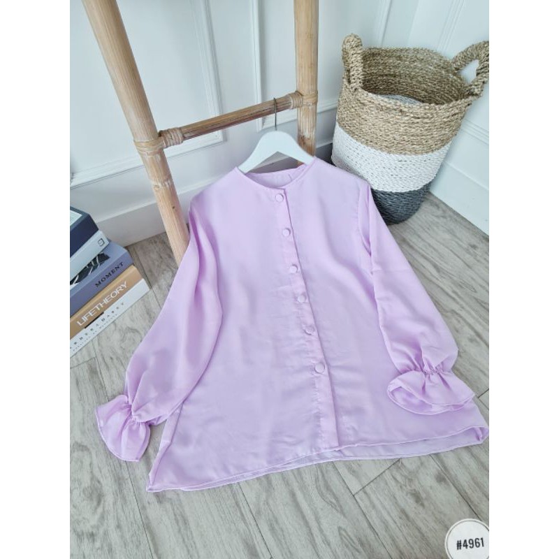 MORYN TOP/MORYN LILAC/ BLOUSE LILAC/ATASAN KERJA/ATASAN LILAC/KEMEJA KERJA/KEMEJA LILAC