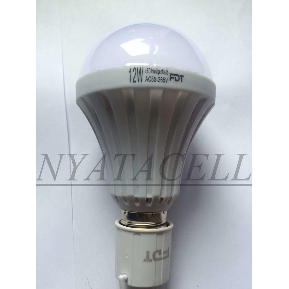 NEW LAMPU BOHLAM EMERGENCY FDT 12W 12 WATT LED / BELAJAR / DARURAT / BULB - PUTIH MILENIA