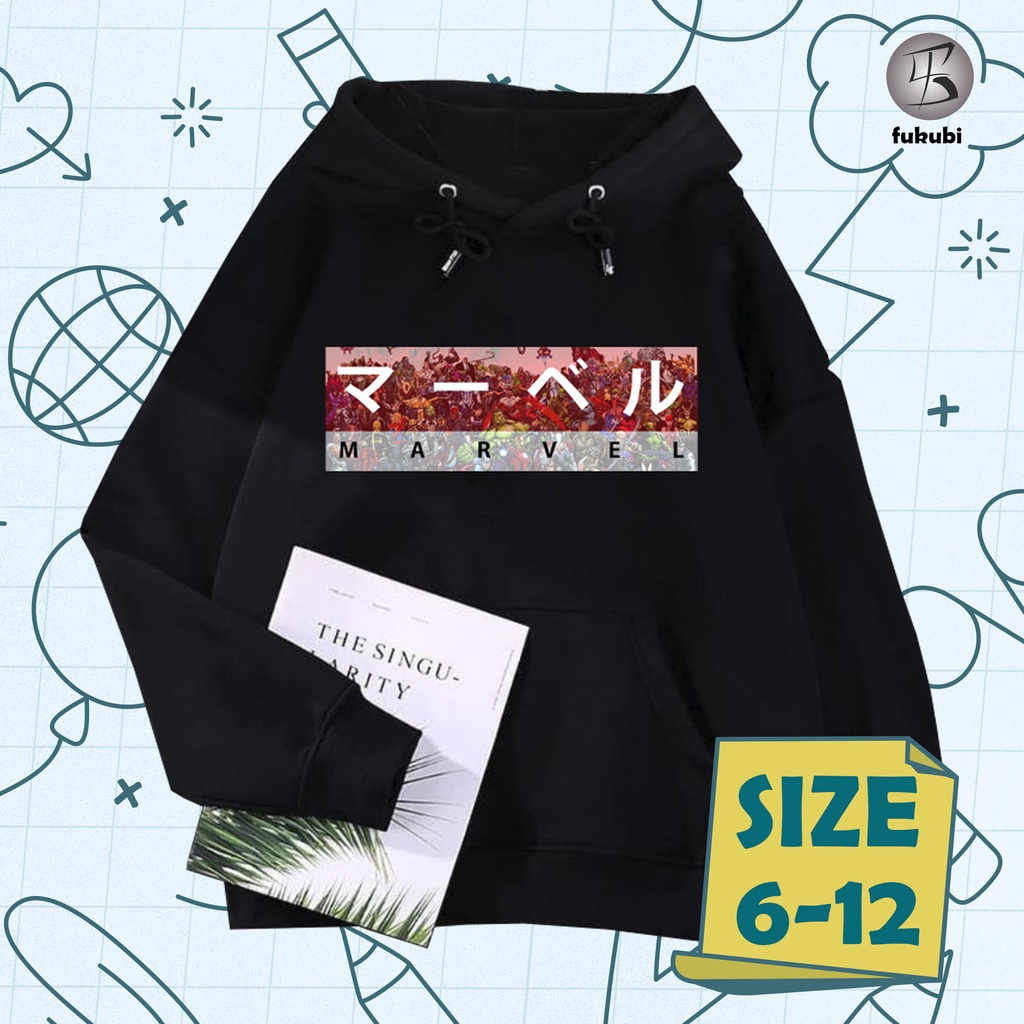 Sweater Hoodie Marvel Anak Perempuan Laki-Laki Hodie Jaket Super Hero Jumper Anak Balita Batita SD S