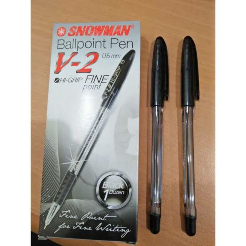 

Pulpen V2 Snowman Semi Gel Pen 0.6mm - Hitam