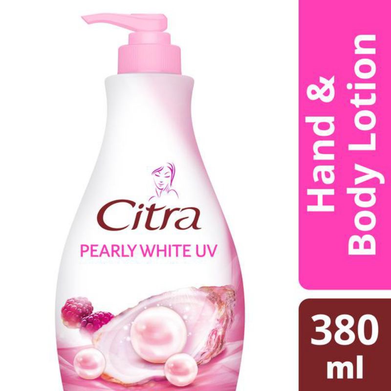 Citra Hand Body Lotion Pearly White Uv 380Ml Hand Body Lotion Citra Pompa