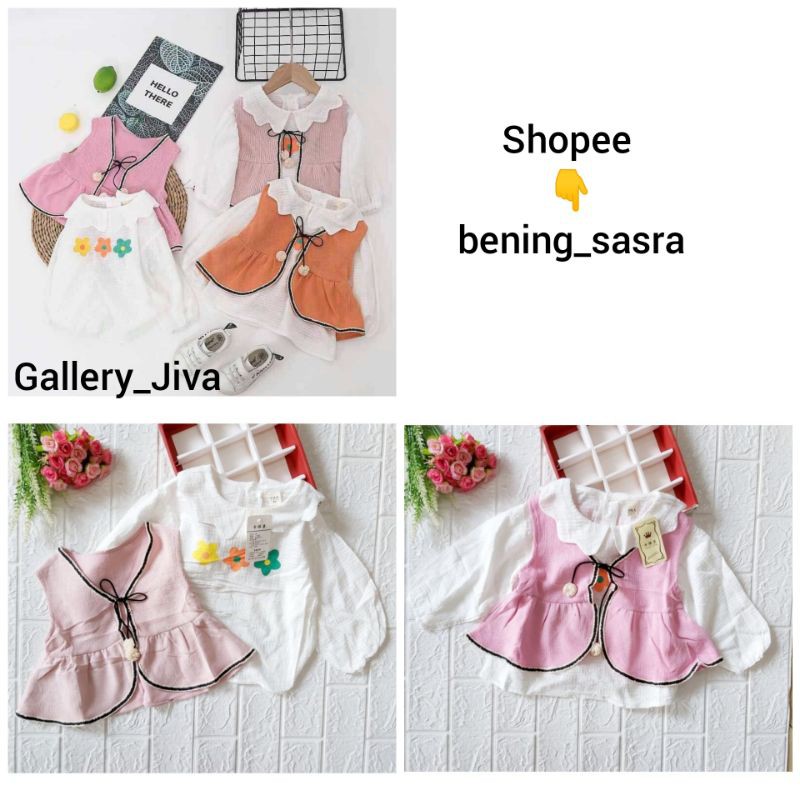 TUNIK ATASAN CARDIGAN BLUS IMPORT ANAK PEREMPUAN 1-3 TAHUN