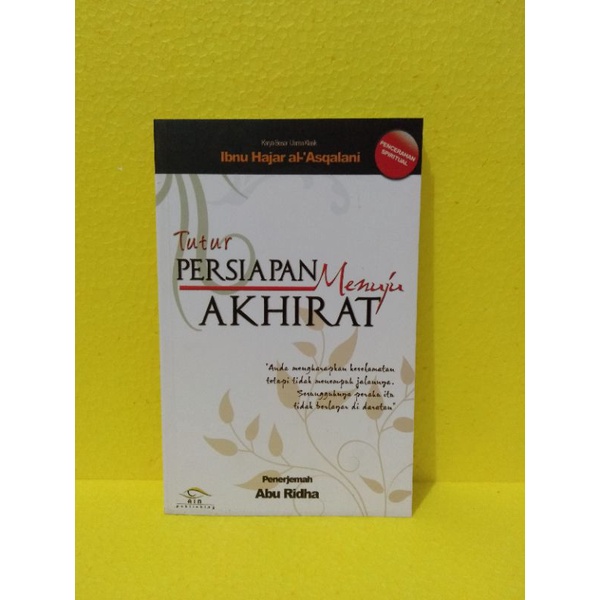 BUKU Tutur Persiapan Menuju Akhirat By Ibnu Hajar Al-Asqalani