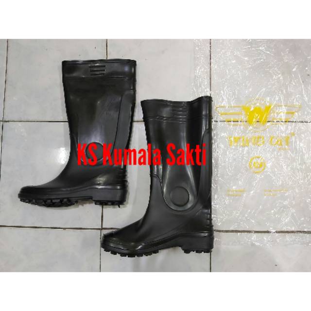 Sepatu Boot Wing On Tinggi Hitam