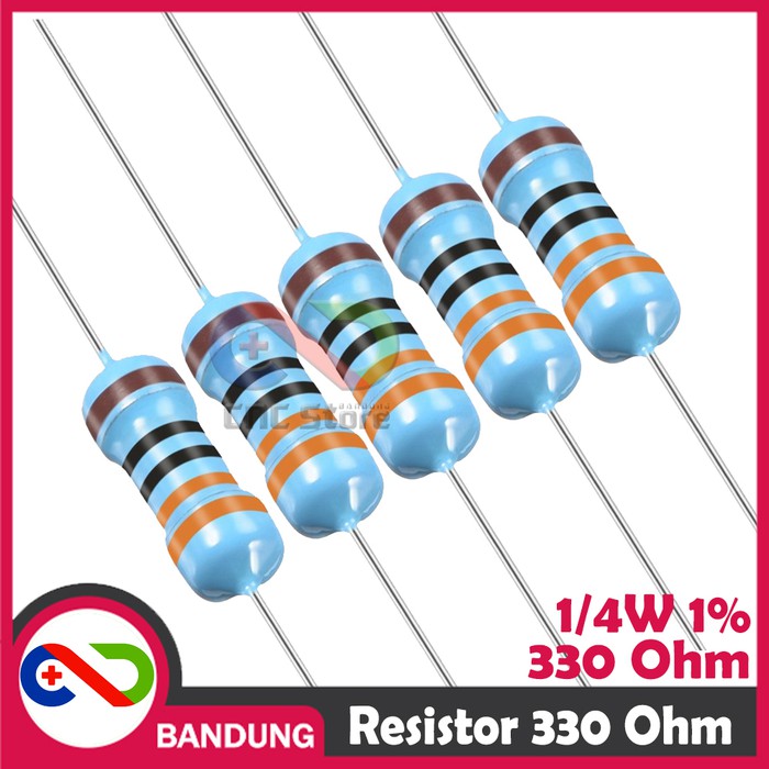 10X RESISTOR 330 OHM 1/4W 1% METAL FILM