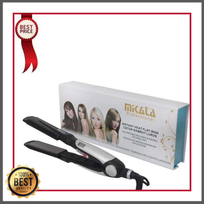 Waqasd Shop -  Mikata M9238 Catok Pelurus Rambut Ionic Ozone Black TK-2450-1929