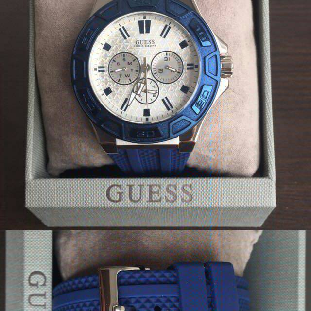 Jam Tangan Guess Chrome Blue