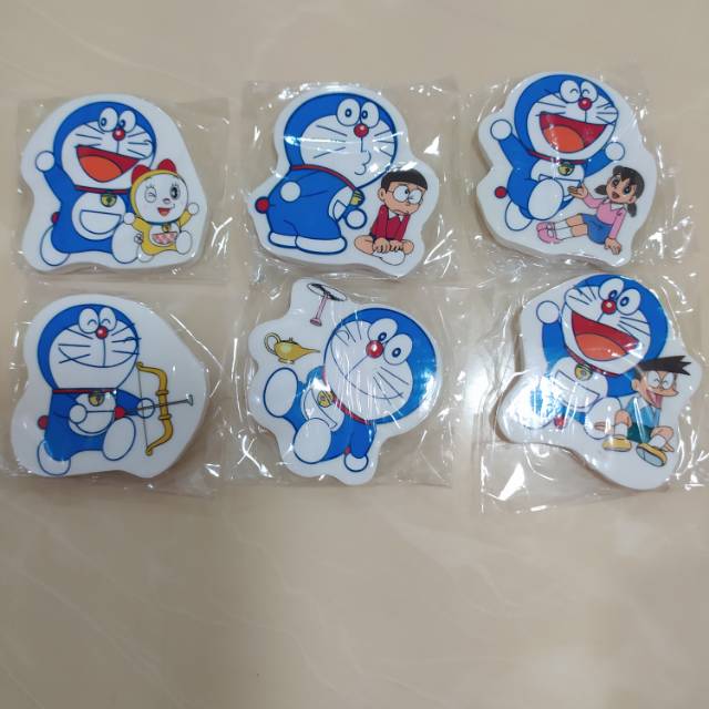 

Penghapus / Eraser Karakter Doraemon, BT21, Kitty 6 pcs / pack