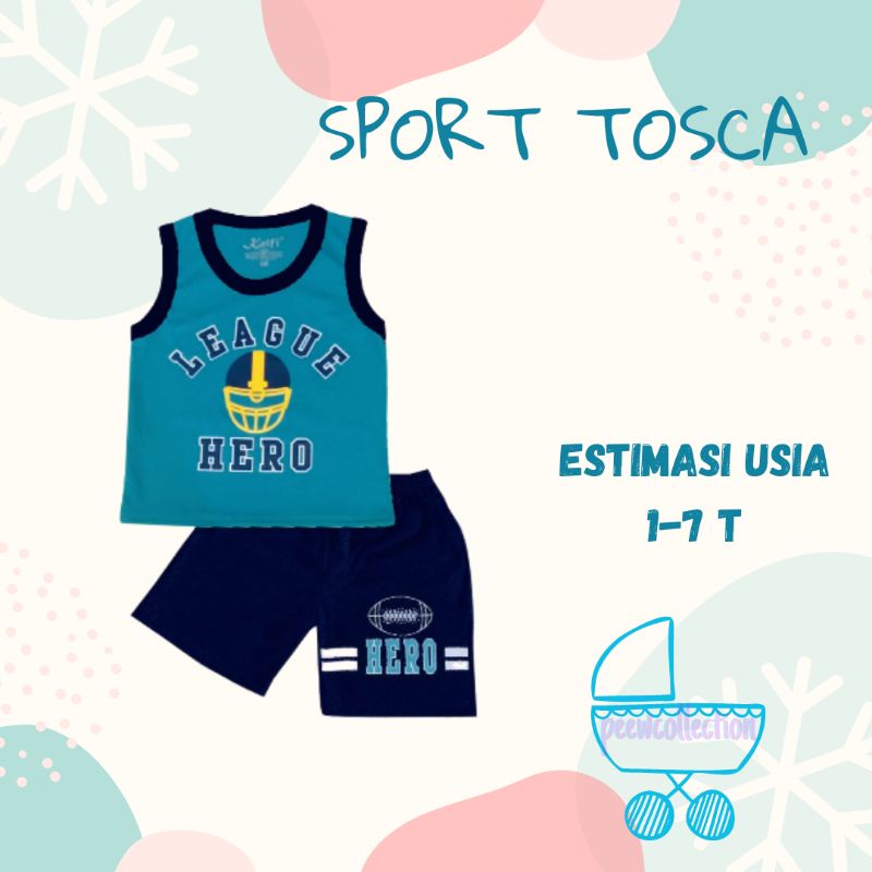 COD KELFI SETELAN SINGLET ANAK SETELAN ANAK COWOK SETELAN ANAK CEWEK BAJU ANAK SINGLET-SPORT TOSCA