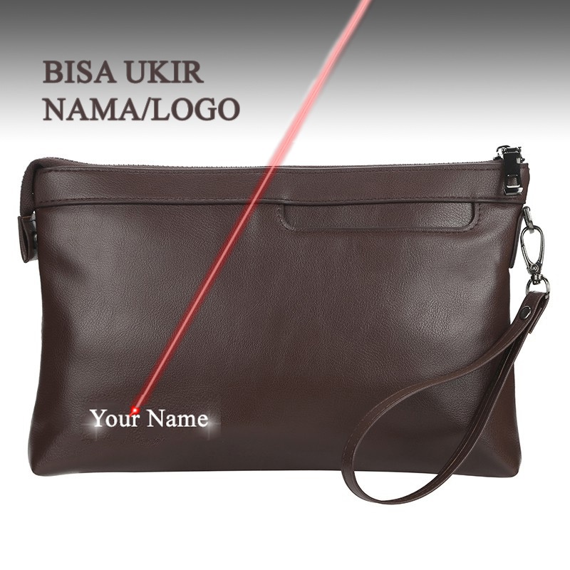 Dompet Wanita Pria Panjang Kulit Handbag Clutch Bisa Request Nama Atau Logo