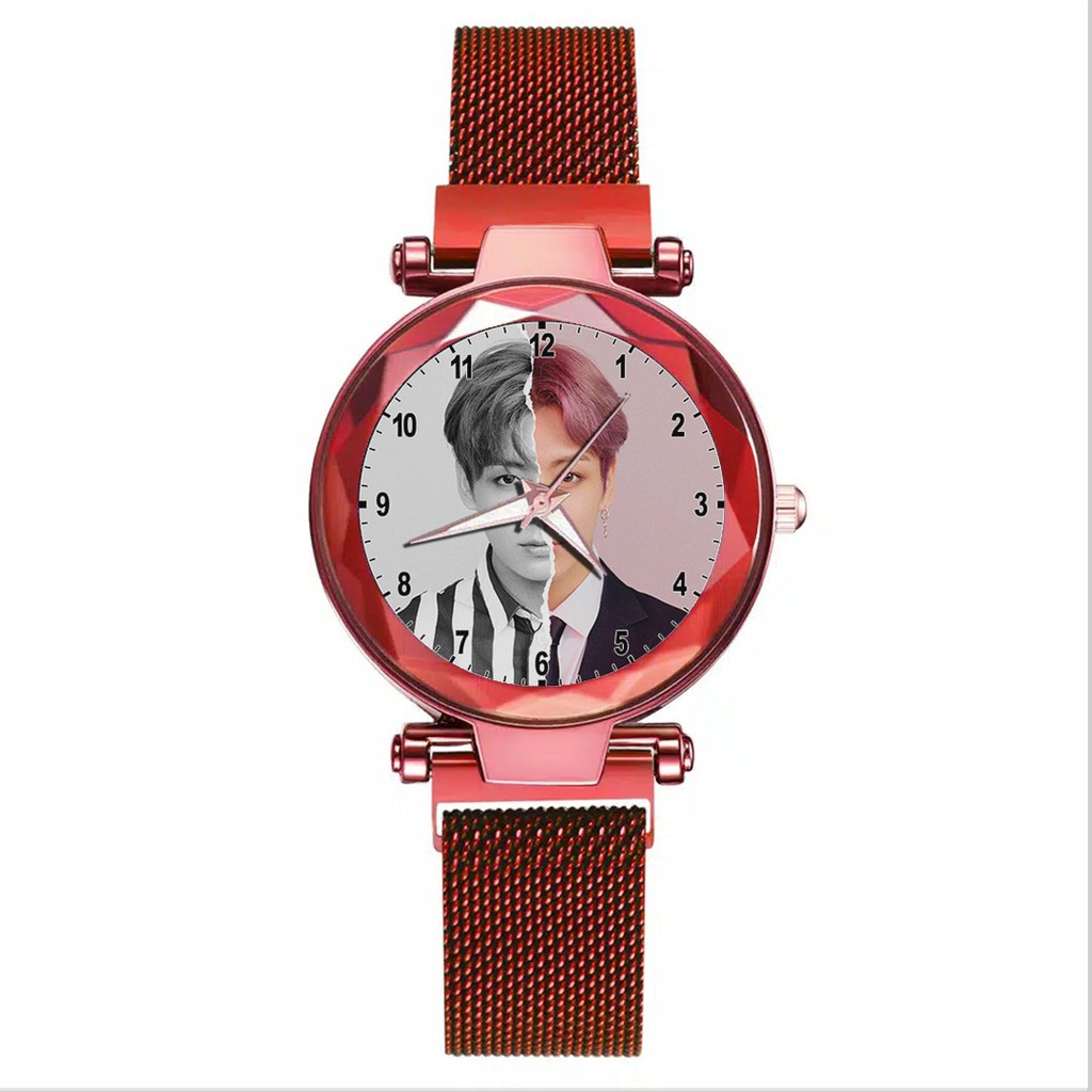 Jam Tangan Wanita Custom - KPOP BTS {JUNGKOK} Free Box &amp; Batre Cadangan