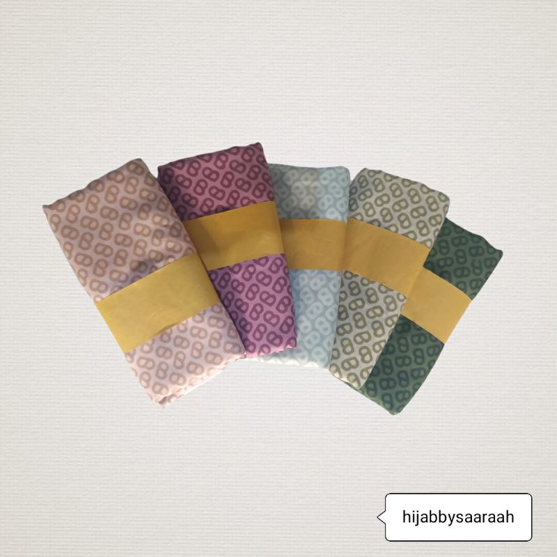 hijab motif voal | series button warna hijau, army, ungu, salem, mint