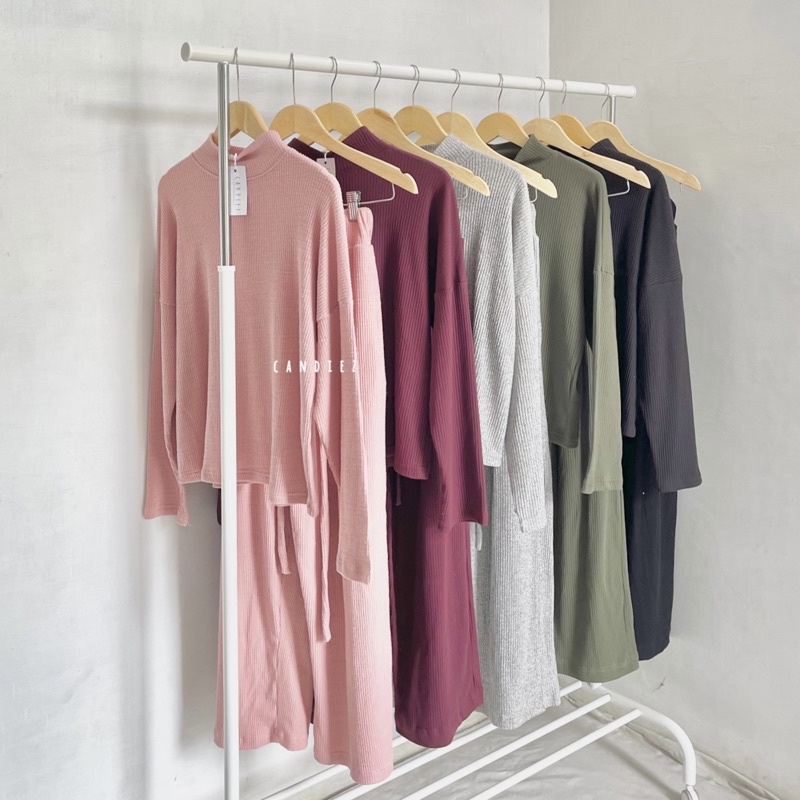 CANDIEZ KYLE Comfy Set | Turtleneck Sweatshirt & Cullotes | bisa dibeli terpisah-2
