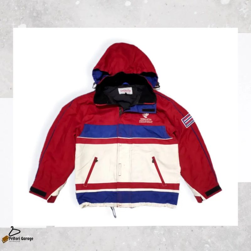 Jual Windbreaker Outdoor Snowboard Jacket Sasquatch Red Blue White