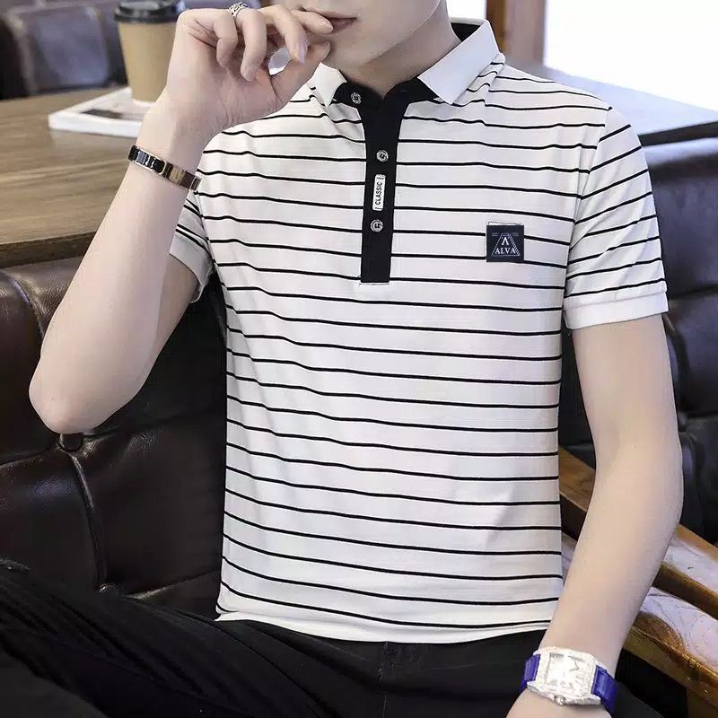 New Arrival II Baju Kerah Pria Cotton CVC Original Distro Polo shirt Formal Casual Busines Bandung Alva