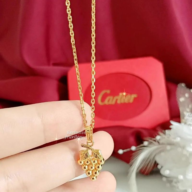 Kalung lapis emas 24karat persis emas asli