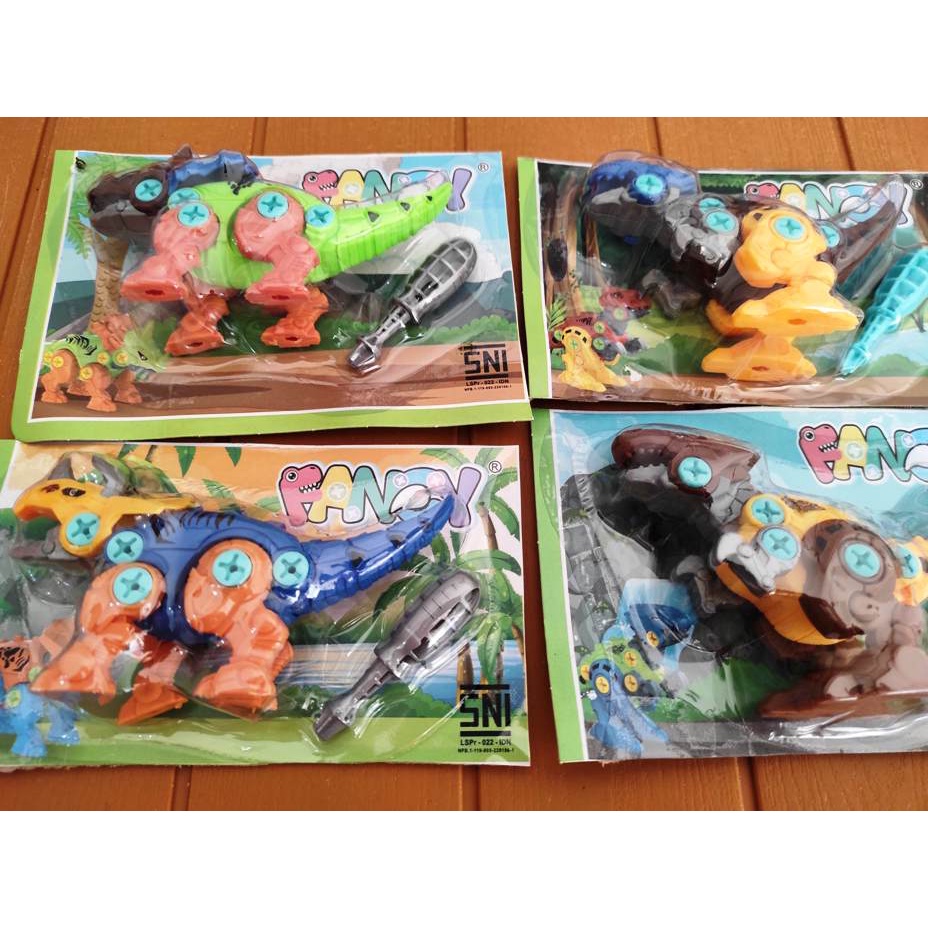 Mainan Robot Dinosaurus DIY Bisa Bongkar Pasang MC 460