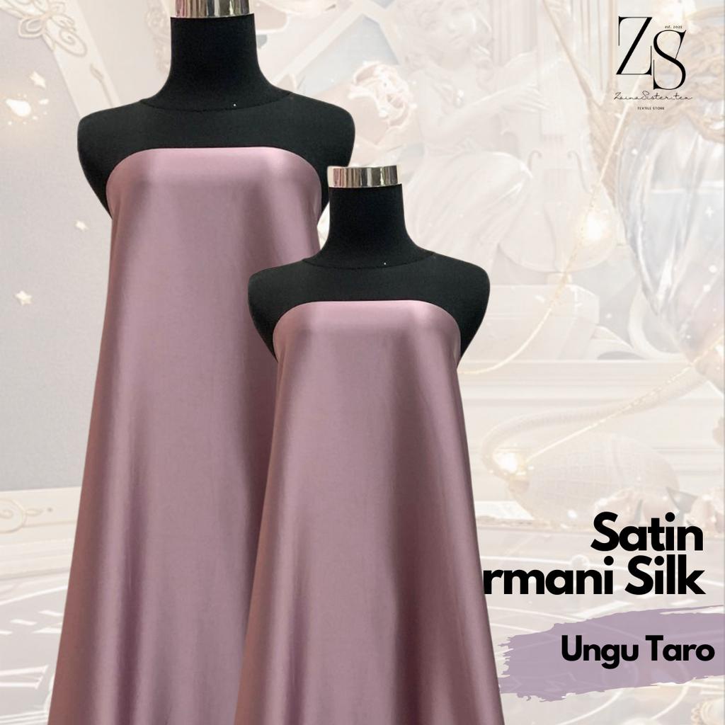 Kain Armani Silk Premium Quality Armani Silk Polos Warna Ungu Taro