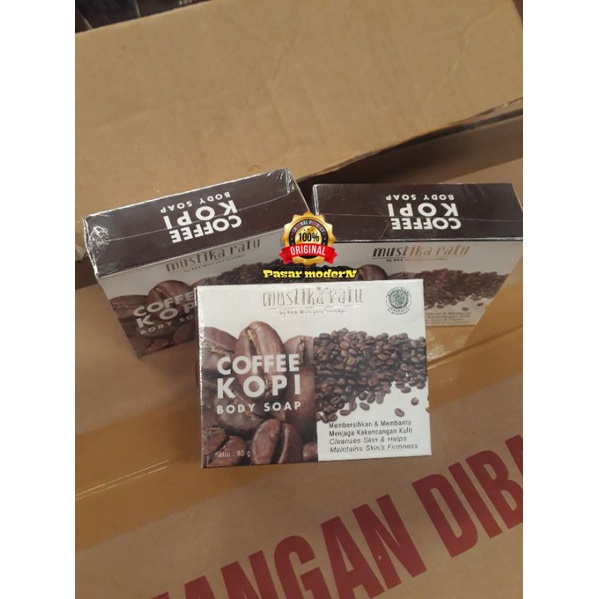 Mustika Ratu body soap Cofee 85gr Sabun Mandi Kopi Batang(ed mart 25)